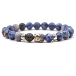 Buddha Stones Purple Agate Protection Bracelet Bracelet BS Lazurite