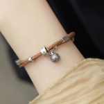 Buddha Stones 925 Sterling Silver Gold Swallowing Beast Koi Fish Wealth Handcrafted Braided Bracelet Bracelet BS 9
