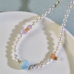 Buddha Stones 925 Sterling Silver Natural Pearl Larimar Sincerity Necklace Pendant Necklaces & Pendants BS 4