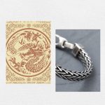 Buddha Stones Retro Blue Acrylic Dragon Keel Braided Design Healing Wealth Buckle Bracelet Bracelet BS 11