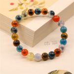 Buddha Stones Colorful Candy Agate Healing Strength Bead Bracelet Bracelet BS 4
