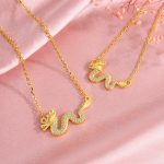 Buddha Stones 925 Sterling Silver Year Of The Dragon Auspicious Golden Dragon Luck Chain Necklace Pendant Necklaces & Pendants BS 4