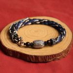 Buddha Stones 925 Sterling Silver Koi Fish Wealth Reincarnation Knot Braid String Bracelet Bracelet BS 2