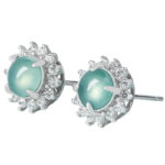 Buddha Stones 925 Sterling Silver Round Jade Luck Abundance Stud Earrings Earrings BS 5