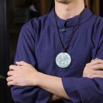 Buddha Stones Chinese Zodiac Dragon Jade Success Amulet String Necklace Necklaces & Pendants BS 3