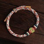 ❗❗❗A Flash Sale- Buddha Stones Colorful Rope Wealth Comes From All Directions Handmade Eight Thread Peace Knot Luck Bracelet Bracelet BS 2
