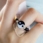Buddha Stones Yin Yang Symbol Balance Luck Ring Ring BS 2