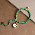 Buddha Stones Tibetan Five God Of Wealth Thangka Luck Prayer Wheel Bell Braid String Bracelet Bracelet BS White God of Wealth(Wrist Circumference 14-19cm)
