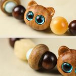 Buddha Stones Natural Bodhi Seed Sandalwood Lucky Cute Cat Head Paw Claw Peace Bracelet Bracelet BS 3