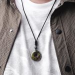 Buddha Stones Lucky Coin Pendant Healing Crystal Gemstone Necklace Necklaces & Pendants BS 26