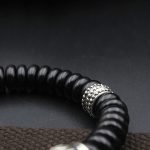 Buddha Stones Natural Tibetan Coconut Shell Om Mani Padme Hum Positive Bracelet Bracelet BS 8