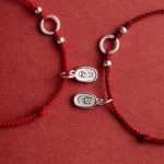 Buddha Stones 925 Sterling Silver Lucky Fortune Peace Joy Lotus Peace Buckle Red String Bracelet Bracelet BS 11
