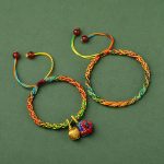 Buddha Stones Colorful Rope Luck Handcrafted Zongzi Charm Bracelet Bracelet BS 5