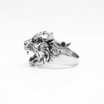 Buddha Stones Men's Animal Tiger Head Titanium Steel Balance Calm Punk Rock Biker Ring Ring BS 10