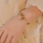 Buddha Stones Bamboo Jade Pattern Luck Bracelet Bangle Bracelet Bangle BS 4
