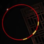 Buddha Stones 999 Gold Bead Handmade Four Thread Wishful Knots Braided Protection Bracelet Bracelet BS 4