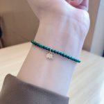 Buddha Stones Natural Malachite Elephant Anti-Anxiety Charm Bracelet Bracelet BS 8