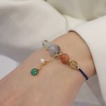 Buddha Stones Moonstone Sunstone Beads Peace Buckle Charm Healing Bracelet Bracelet BS 20