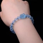 Buddha Stones Natural Aquamarine Pixiu Serenity Healing Bracelet Bracelet BS 2