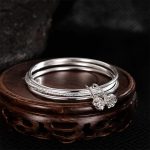 Buddha Stones Lotus Flower Pod White Copper New Beginning Bracelet Bangle Bracelet Bangle BS 62MM