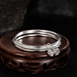 Buddha Stones Lotus Flower Pod White Copper New Beginning Bracelet Bangle Bracelet Bangle BS 62MM