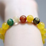 Buddha Stones Five Elements God of Wealth Various Agate Crystal Wealth Bracelet Bracelet BS 4