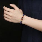 Buddha Stones Tibetan Handmade Colorful King Kong Knot Five Elements Luck Braid String Bracelet Bracelet BS 15
