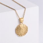 Buddha Stones Bagua Yin Yang Titanium Steel Balance Necklace Chain Pendant Necklaces & Pendants BS 1