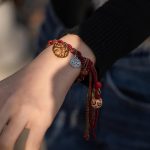 Buddha Stones Tibetan Handmade Colorful Thread 925 Sterling Silver Koi Fish Protection Strength String Bracelet Bracelet BS 2