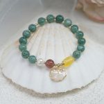 Buddha Stones Jade Sea shell Ruyi Lock Luck Bracelet Bracelet BS 2