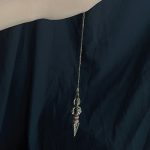 Buddha Stones Pentagram Eye of God Feather Hamsa Copper Healing Necklace Pendant Pendulum Necklaces & Pendants BS 6