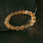 Buddha Stones Natural Citrine Crystal Brass Bead Protection Bracelet Bracelet BS 1