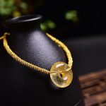 Buddha Stones Round Citrine Peace Buckle Happiness Braided Bracelet Bracelet BS 4