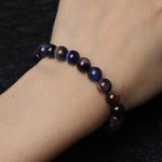 Buddha Stones Natural Purple Tiger Eye Protection Strength Bracelet Bracelet BS 8mm