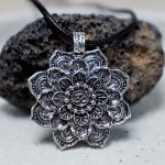 Buddha Stones Tibetan Lotus Blessing Necklace Pendant Necklaces & Pendants BS 1