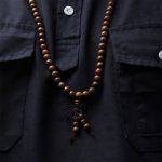 Buddha Stones 108 Mala Beads Bracelet Prayer Meditation Sandalwood Elastic Bracelet BS 15