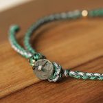 Buddha Stones White Jade Peace Buckle Pumpkin Bead Luck Blessing Braided Bracelet Bracelet BS 4