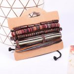 Buddha Stones Wrap Hemp Cords Wood Beads Leather Bracelet Bracelet BS 6