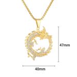 Buddha Stones Chinese Zodiac Dragon Pattern Success Necklace Pendant Necklaces & Pendants BS 4