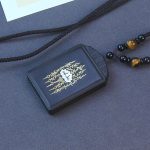 Buddha Stones 999 Sterling Silver Ebony Wood Lotus Inlaid Calm Necklace Pendant Necklaces & Pendants BS Ebony Wood 6*4*1cm