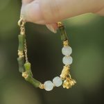 Buddha Stones Green Bamboo Jade Lily of the Valley Wealth Bracelet Bracelet BS 2