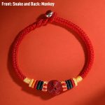 Buddha Stones Year of the Dragon 925 Sterling Silver Chinese Zodiac Cinnabar Auspicious Matches Blessing Bracelet (Extra 30% Off | USE CODE: FS30) Bracelet BS Snake 23cm