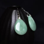 Buddha Stones Natural Aventurine Dangle Healing Drop Earrings Earrings BS 3