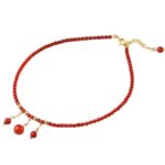 Buddha Stones Red Agate Confidence Calm Anklet Anklet BS 8