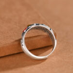 Buddha Stones Feng Shui Five Emperor Coins Wealth Ring Ring BS 4