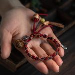 Buddha Stones Tibetan Handmade Colorful Thread 925 Sterling Silver Koi Fish Protection Strength String Bracelet Bracelet BS 3