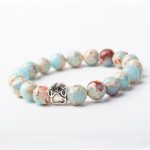 Indian Agate Green Agate Dog Paw Positive Calm Bracelet Bracelet BS 22
