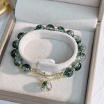 Buddha Stones Green Phantom Crystal Confidence Charm Bracelet Bracelet BS 6