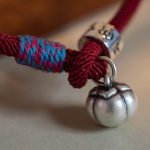 Buddha Stones 925 Sterling Silver Tibetan Handmade Om Mani Padme Hum Persimmon Charm Luck Protection Braided Bracelet Bracelet BS 8