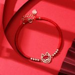 Buddha Stones 12 Chinese Zodiac Lucky Red String Bracelet Bracelet BS Dragon(Bracelet Size 14+3.5cm)